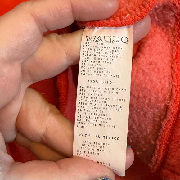 Future State Women’s Small Red Skull Fire Zip Long Sleeve Pullover Sweater Retro - Picture 8 of 8